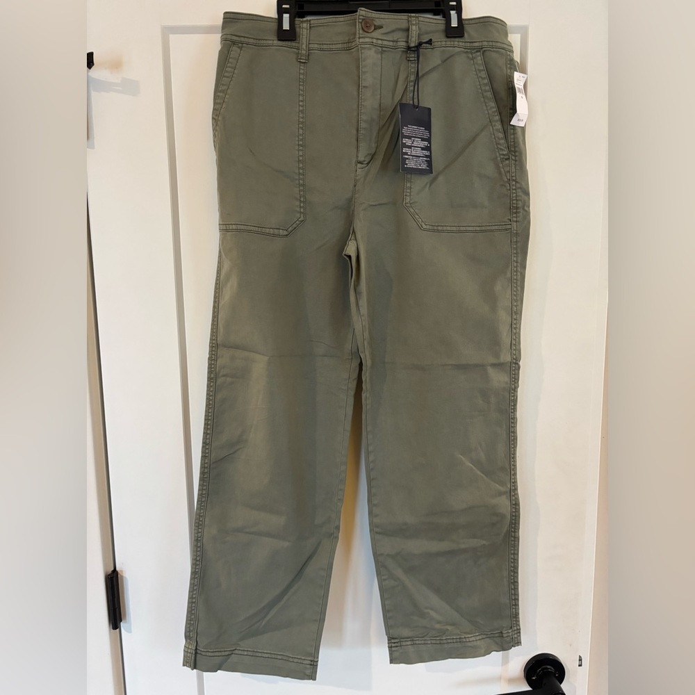NWT army green girlfriend khaki by Gap. Size 10